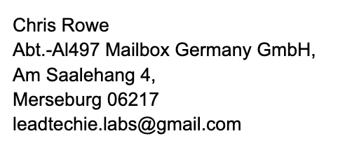 Kontaktdaten des Anbieters